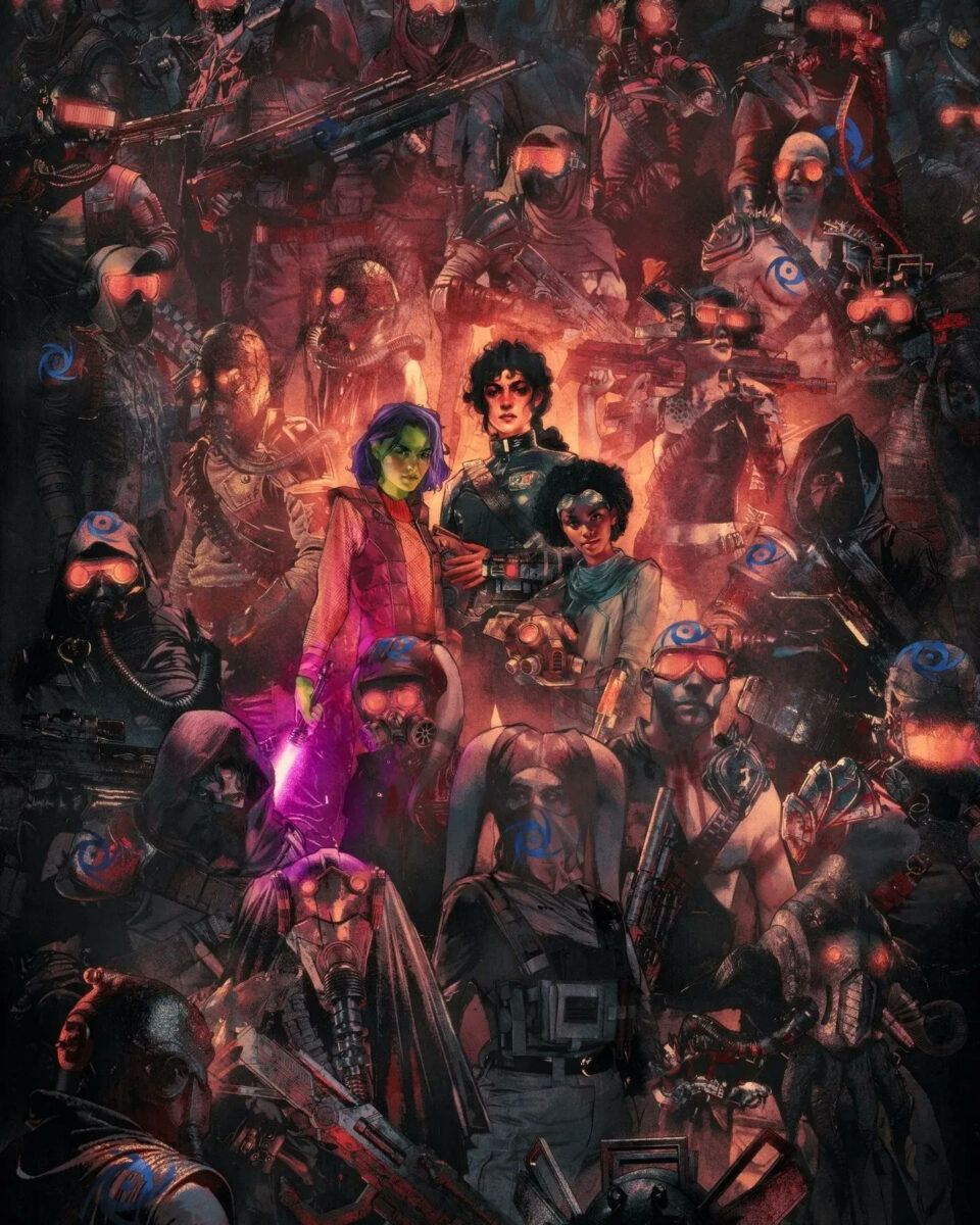 Illustration from the cover of Eye of the Storm, a Star Wars High Republic novel