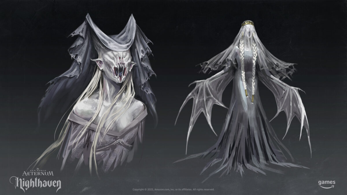 Paintings of a ghostly female vampire figure.