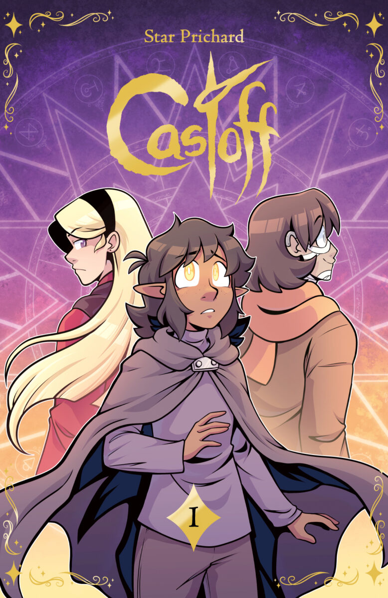 Castoff volume 1 cover, featuring the 3 main characters.